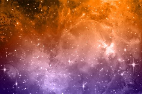 Yellow Orange Galaxy Space Background Illustration Par Rizu Designs