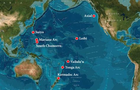 Pacific Ocean Underwater Map