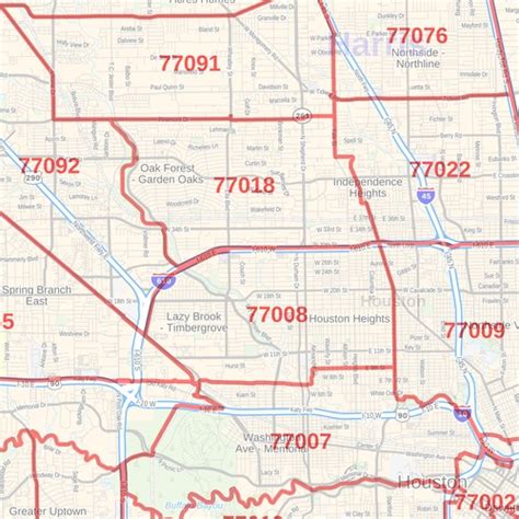 Harris County Map Texas Zip Codes