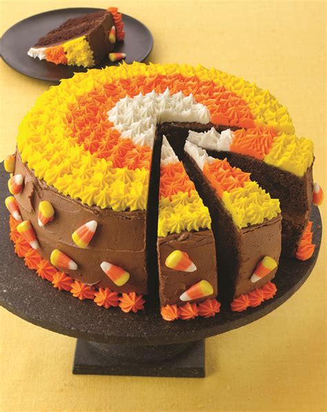 Candy Corn Chocolate Cake Recipe Candy Corn Cake Thanksgiving Cakes Fall Cakes