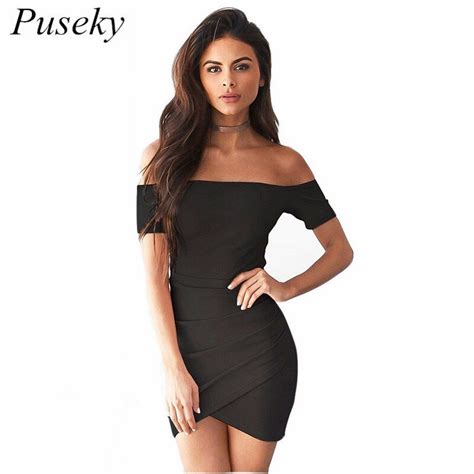 Puseky New Sexy Women Bandage Bodycon Party Cocktail Slim Mini Dress