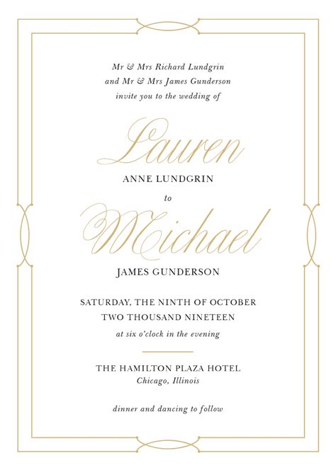 Wedding Reception Schedule What To Do When Sample Invitation For