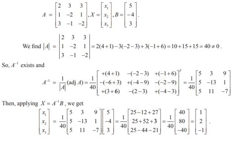 Matrix Inversion Method - Definition, Formulas, Solved Example Problems