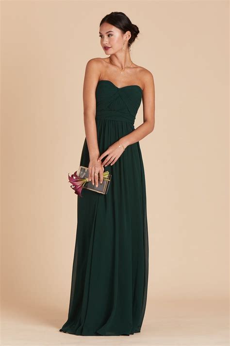 Grace Convertible Bridesmaid Dress Birdy Grey Emerald Green