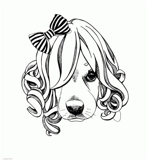 41 Beautiful Photos Adult Coloring Pages Animals Dogs Pin On Adult