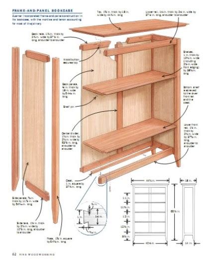 Wood Wooden Book Shelf Plans Blueprints Pdf Diy Download How To Build