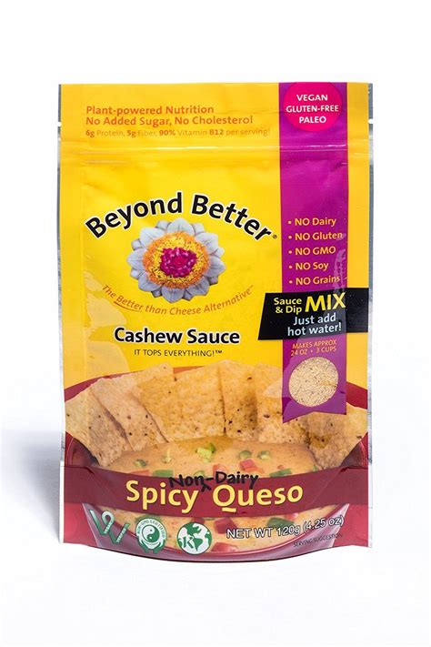 Beyond Better Cashew Cheese Spicy Queso Spicy Cashews Vegan Pantry Essentials Vegan Grocery