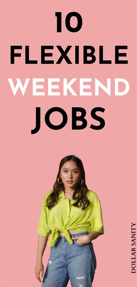 10 Flexible Weekend Jobs | Weekend jobs, Extra money, Job