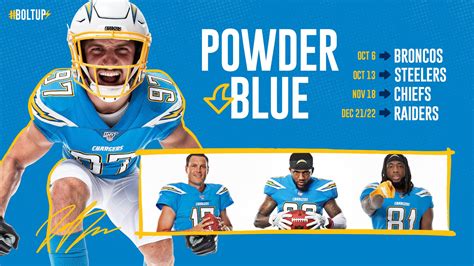 The Chargers Announce Their Uniform Schedule For 2019 The Team Will