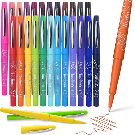Buy Felt Tip Pens Assorted Colors 24 Colored Medium Point Markers 0