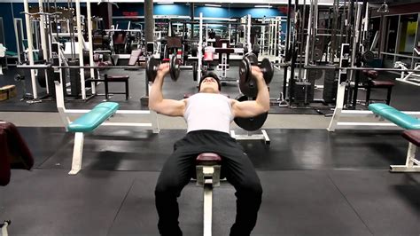 Utilizing an incline will allow you to better target the upper portion of the chest, a lagging part for a lot of lifters. Chest - Incline Dumbbell Bench Press - YouTube