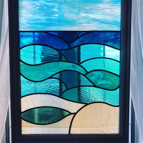 Ocean Stained Glass Window Stained Glass Windows Stained Glass Diy