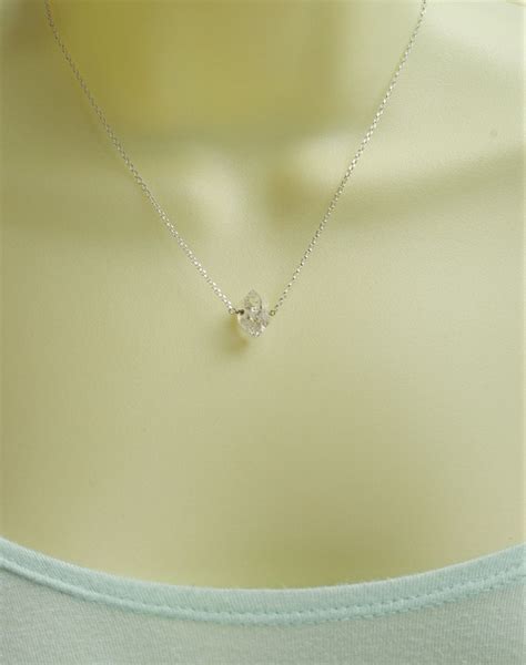 Herkimer Diamond Necklace Sterling Silver Herkimer Diamond Etsy