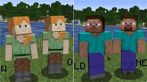 What Are The Changes In New Steve And Alex Skins In Minecraft