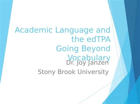 Ppt Academic Language And The Edtpa Going Beyond Vocabulary Dokumen