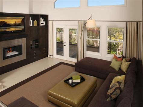 Brown Contemporary Living Space And Living Room Pictures Hgtv Photos