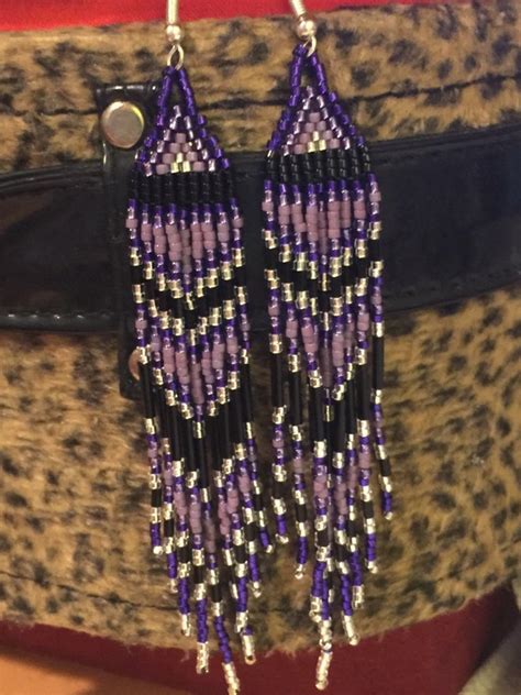 Handmade Beaded Earrings By Lobitasstore On Etsy