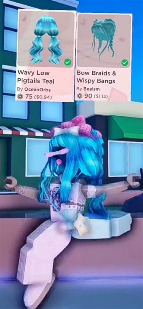 Blue Gyaru Rblx Hair Combo In 2021 Roblox Pictures Cool Avatars