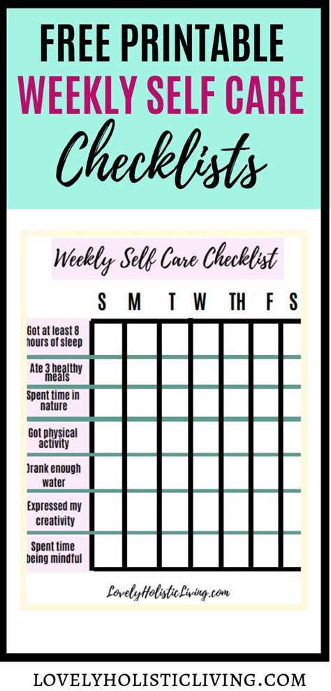 Im Loving This Free Printable Self Care Checklist To Keep Track Of My