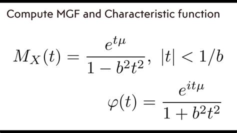 Moment Generating Function And Characteristic Function Of Laplace