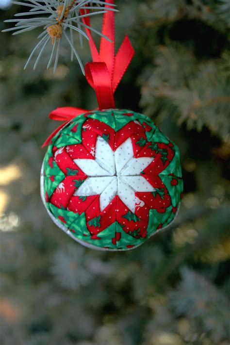 Fabric Star Quilted Christmas Ornament Pattern