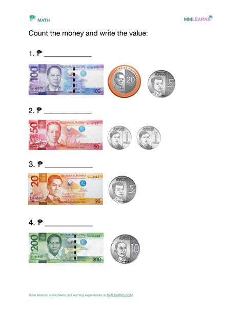 20 Philippine Money Kindergarten Worksheets That You Can Learn