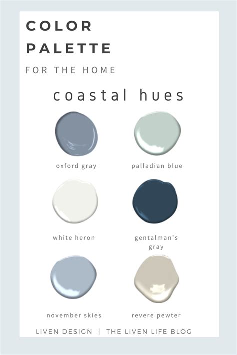 Coastal Decor Color Palette Color Schemes Ideas Coast