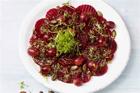 Rote - Bete -Carpaccio mit Weintrauben Rezept