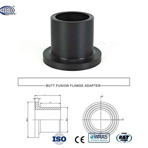 Sdr17 Pe100 Butt Fusion Stub End Hdpe Pipe Flange Adapter For Chemical