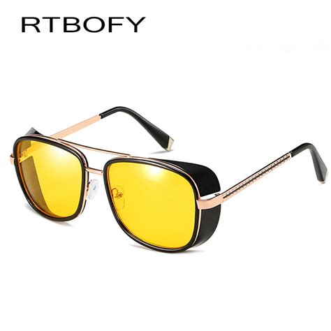 rtbofy square sunglasses steampunk men women fashion glasses brand designer retro vintage