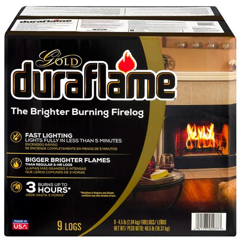 Duraflame 04577 firelog, 6 count. Duraflame Gold Ultra-Premium 4.5 lb. Firelogs 9-pack Case (3-Hour Burn) - Costless WHOLESALE ...