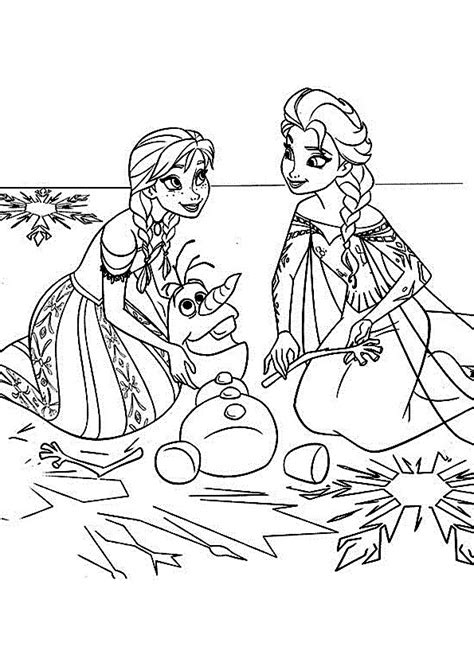 Coloriage activite imprimer gratuit reine des neiges disney princesses. Coloriage Reine des Neiges Elsa, Anna et Olaf dessin ...