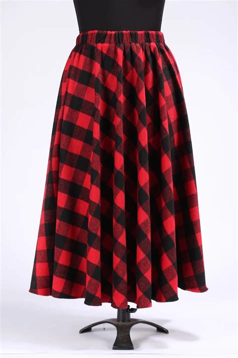 Winter Red Black Plaid Skirts Womens Autumn Plus Size 5xl 6xl 7xl A