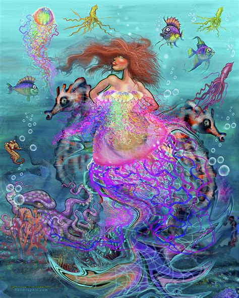 Mermaid Jellyfish Dress Digital Art By Kevin Middleton Fine Art America