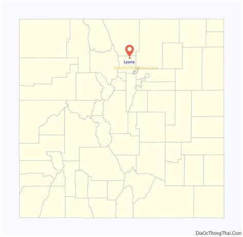 Map Of Lyons Town Colorado