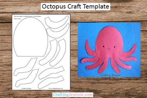 Octopus Craft Free Template Crafting Jeannie