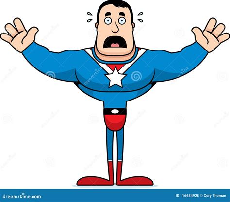 Cartoon Scared Superhero Stock Vector Illustration Of Clip 116634928