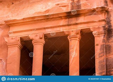 Triclinium At Little Petra Siq Al Barid Jordan Stock Image Image Of