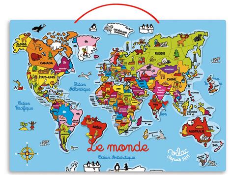 Épinglé par vivian verswyvel sur maps carte russie russie. Vilac - Carte du Monde magnétique (98 pcs)