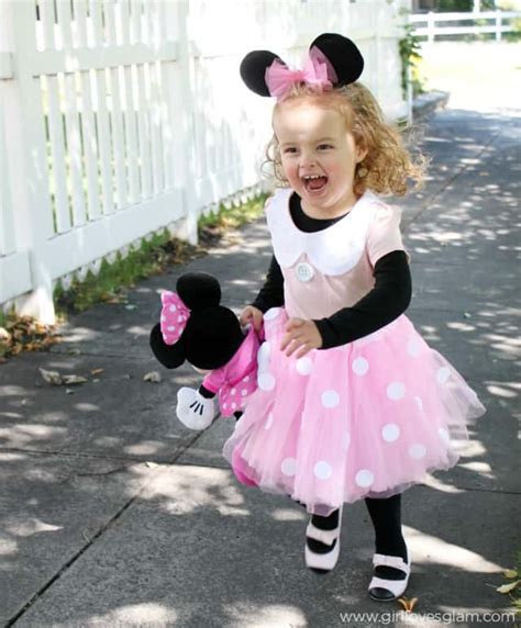 Diy No Sew Minnie Mouse Costume Girl Loves Glam