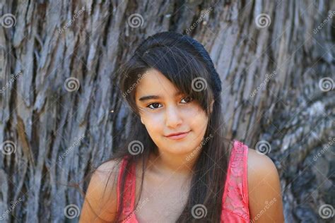 Cute Young Brunette Girl Stock Photo Image Of Face Funny 26067840