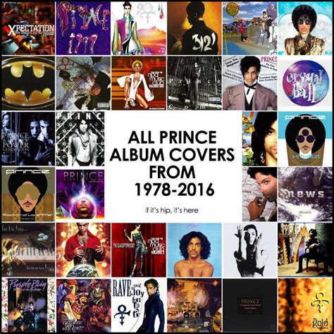 All The Prince Album Covers In Chronological Order If Its Hip Its