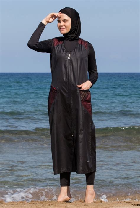 adabkini sila muslim 5 piece long swimsuit islamic full cover modest swimwear beachwear