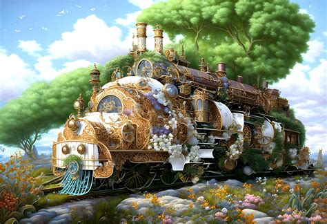 Steampunk Train Co2 Neutral By Artofznerol On Deviantart