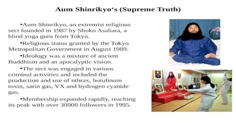 Aum Shinrikyo‘s Supreme Truth Pptx Powerpoint