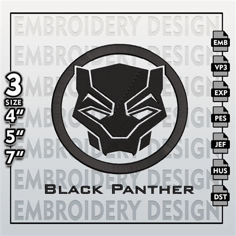 Black Panther Embroidery Designs Black Panther Logo Embroid Inspire