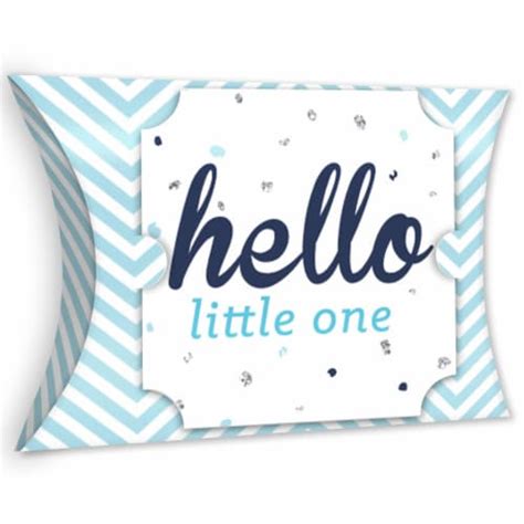 Big Dot Of Happiness Hello Little One Blue And Silver Favor T Boxes