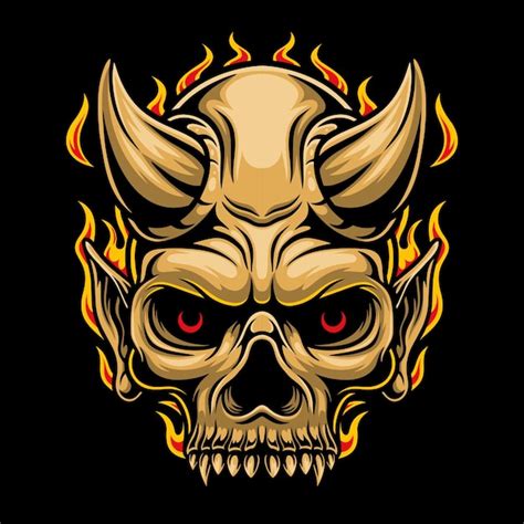Premium Vector Devil Skull Head Logo