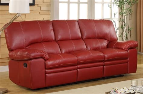 2023 Popular Red Leather Reclining Sofas And Loveseats