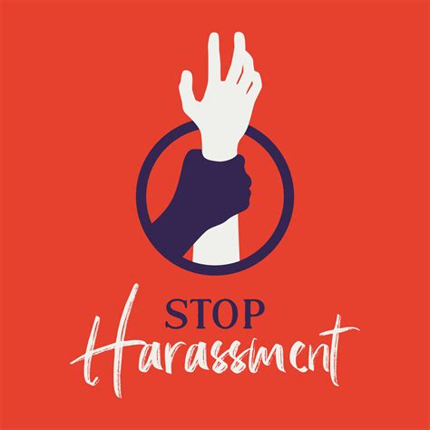 Stop Harassment Concept With Hand Held Illustration Symbol 4433871 Vector Art At Vecteezy